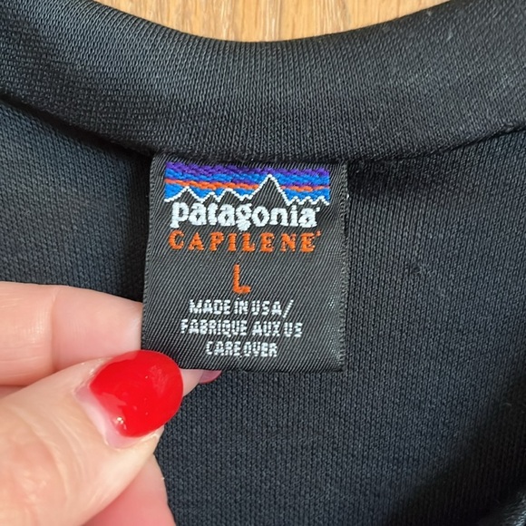 Patagonia‎ Capilene Black Quarter-Zip Pullover Large - Picture 4 of 7
